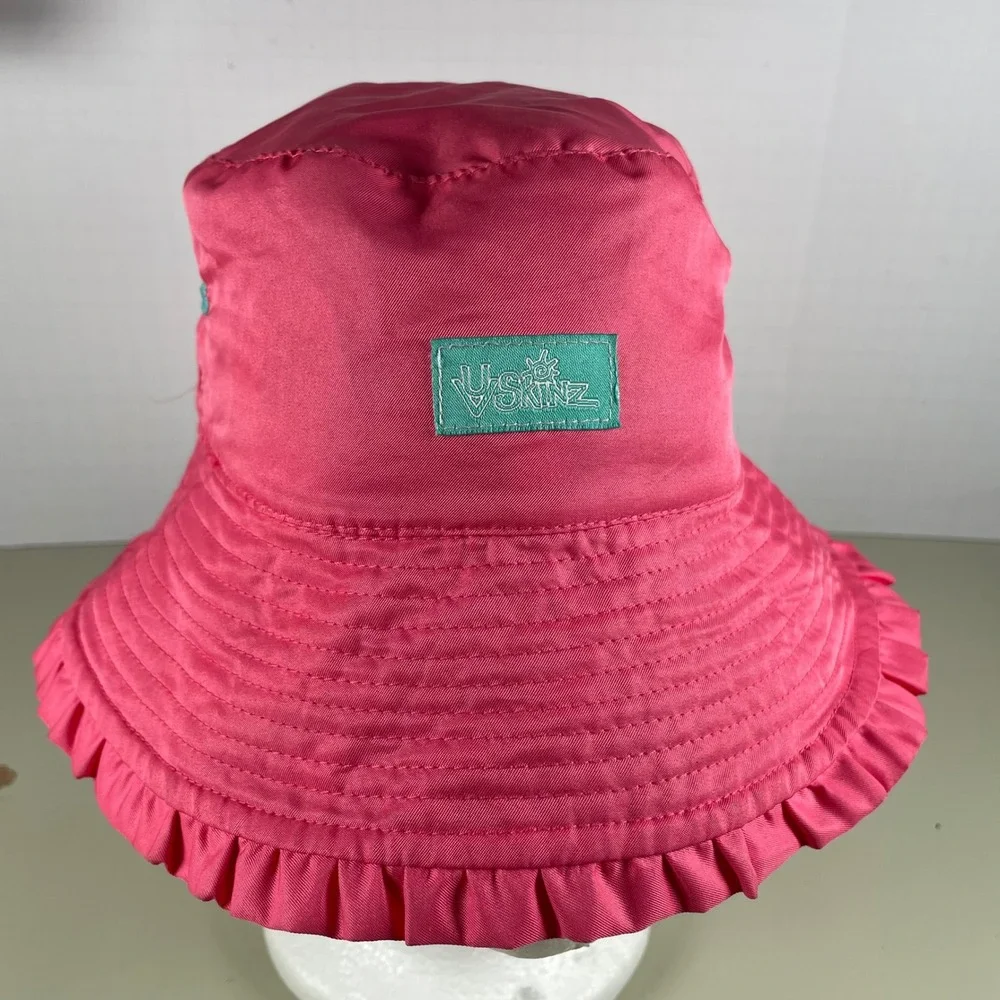 U.S. Skidz UPF 50+ Sun Hat Beach Pool Vacation Hot Pink‎ Flamingo Size 6